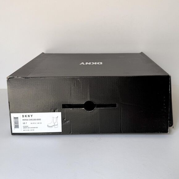 DKNY Patria Chelsea Boots Womens Size 7 Black Lug Sole Platform Block Heel Ankle - Picture 6 of 7